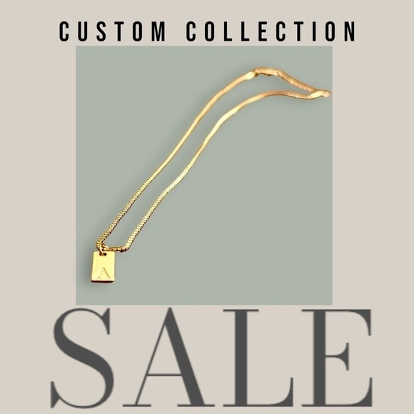 Dainty 14K over copper Gold Initial Pendant Necklaces for Women‎ - Picture 1 of 12